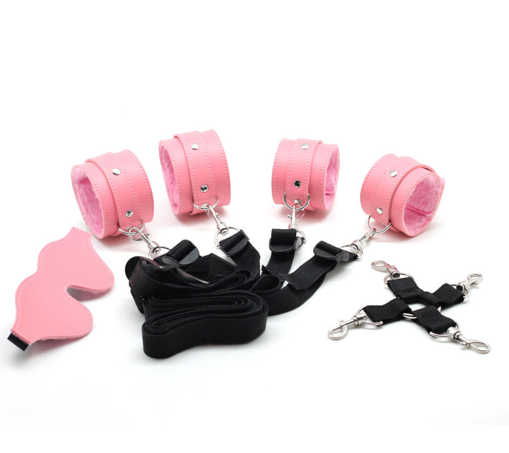 a pink under bed restraint