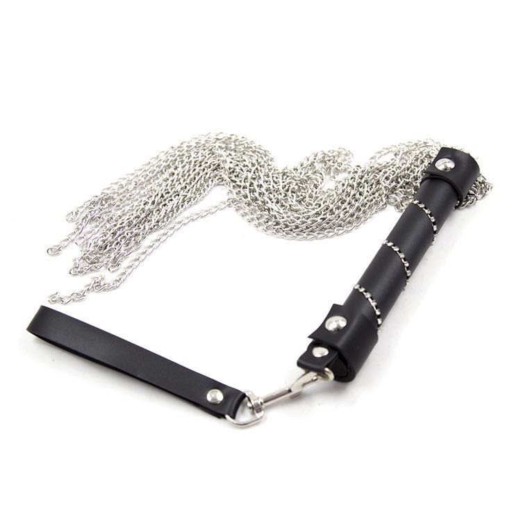 a Flogger Metal with Leather Handle