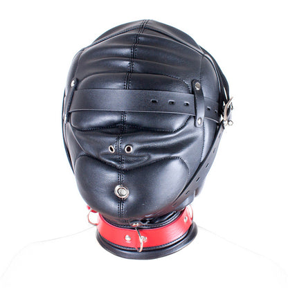 Bondage Hood with Lockable Strap