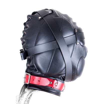 Bondage Hood with Lockable Strap