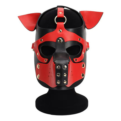 Dog Head Hood Animal Hood for Petplay Harness Hood