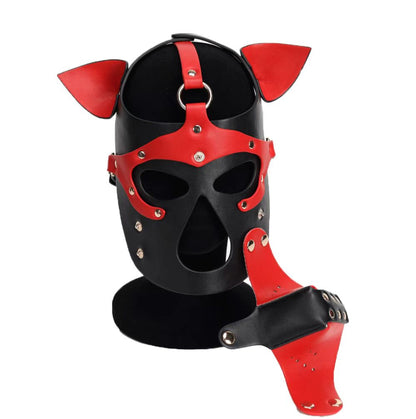 Dog Head Hood Animal Hood for Petplay Harness Hood