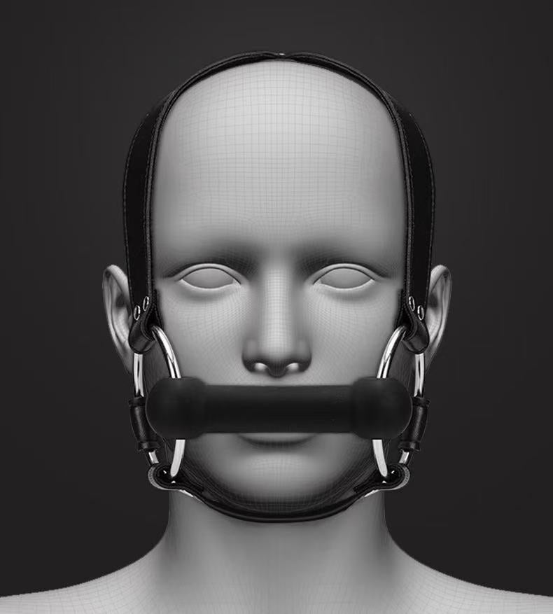 head harness belt dog bone mouth restraint mouth gag head bondage restraints