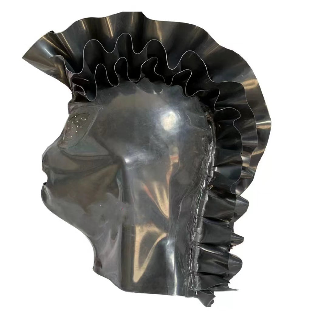 Custom Latex Hood Cosplay Latex Hood with Cockscomb