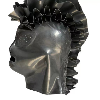 Custom Latex Hood Cosplay Latex Hood with Cockscomb