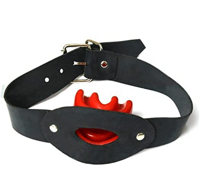 a black open mouth gag