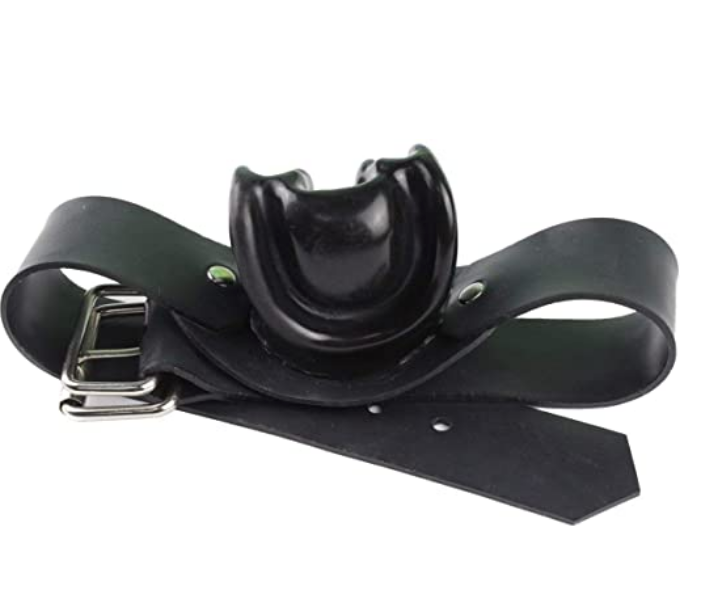 a black open mouth gag