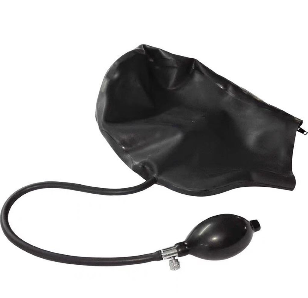 a inflatable latex hood