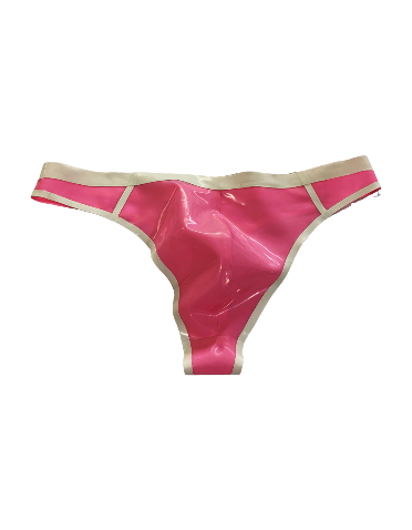 a pink latex underwear women