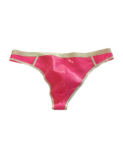 a pink latex underwear women