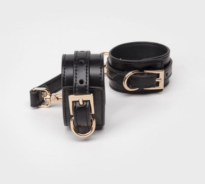 a red Wrist and Ankle Cuffs Leather Sex Cuffs