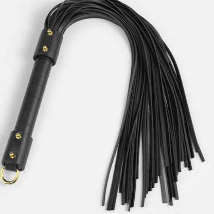 a black Leather Flogger BDSM Whips