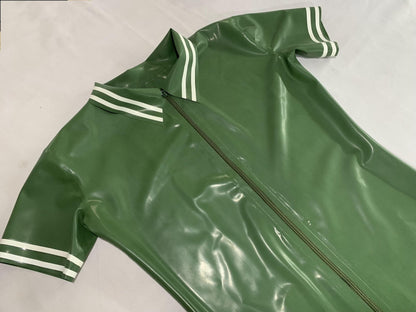 a green Latex Bodysuit Male