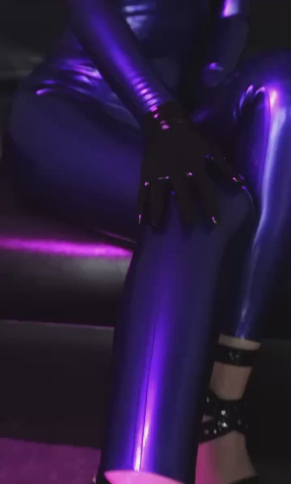 a latex bodysuit zipper crotch