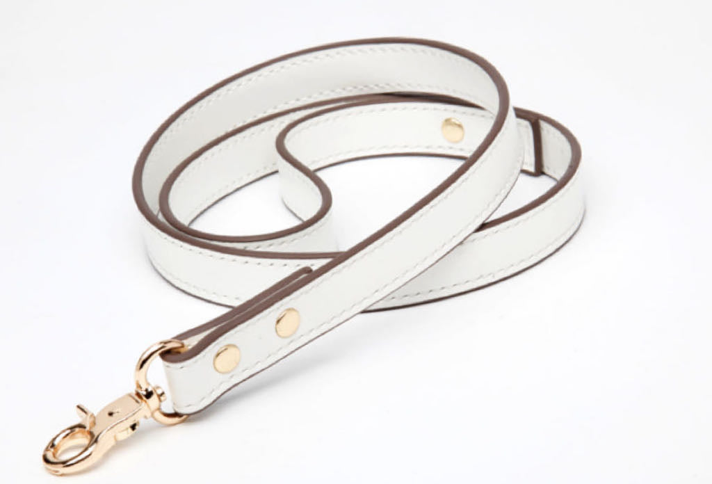 white leather bondage leash