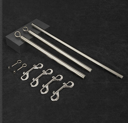 silver expandable bondage spreader bar bdsm