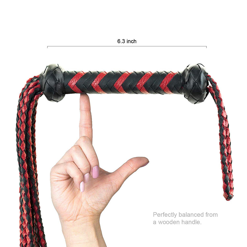 a braided leather bdsm whip