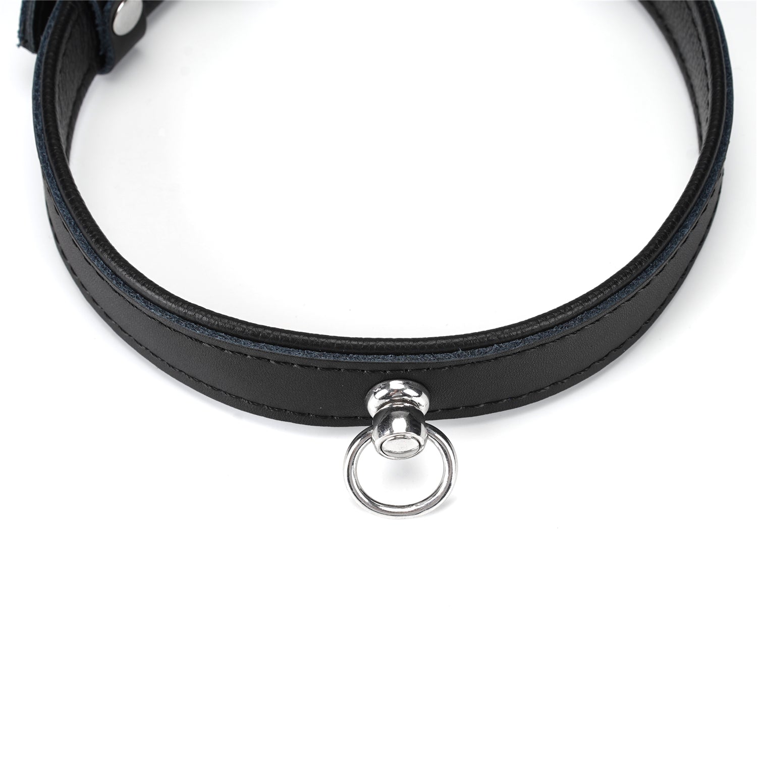 a black leather gothic choker collar