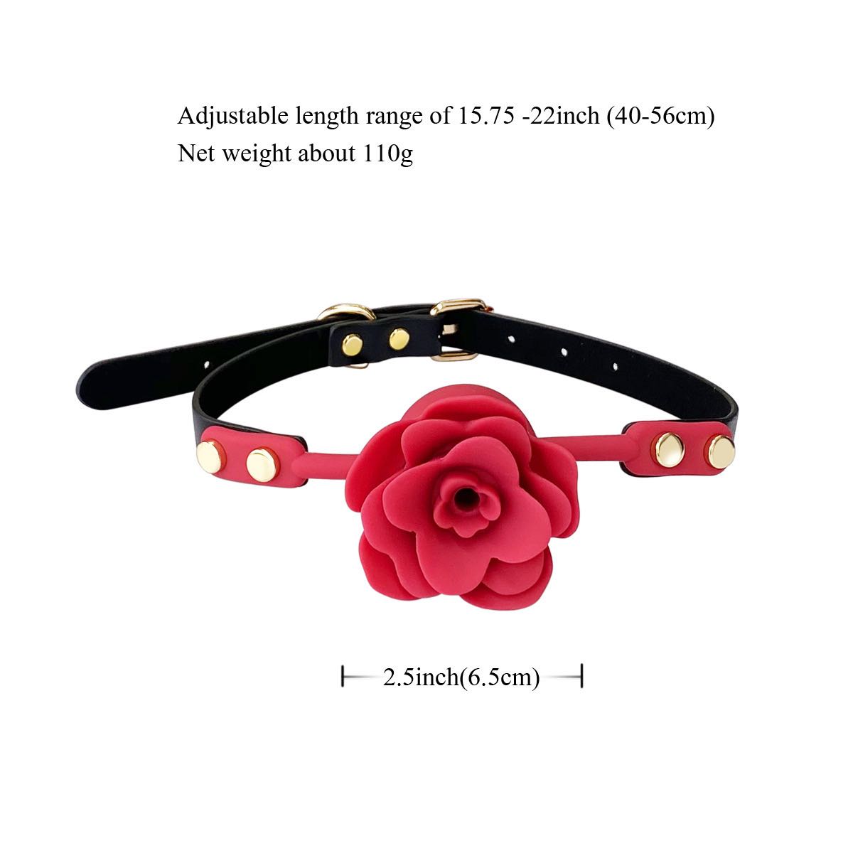 a Silicone Rose Ball Gag