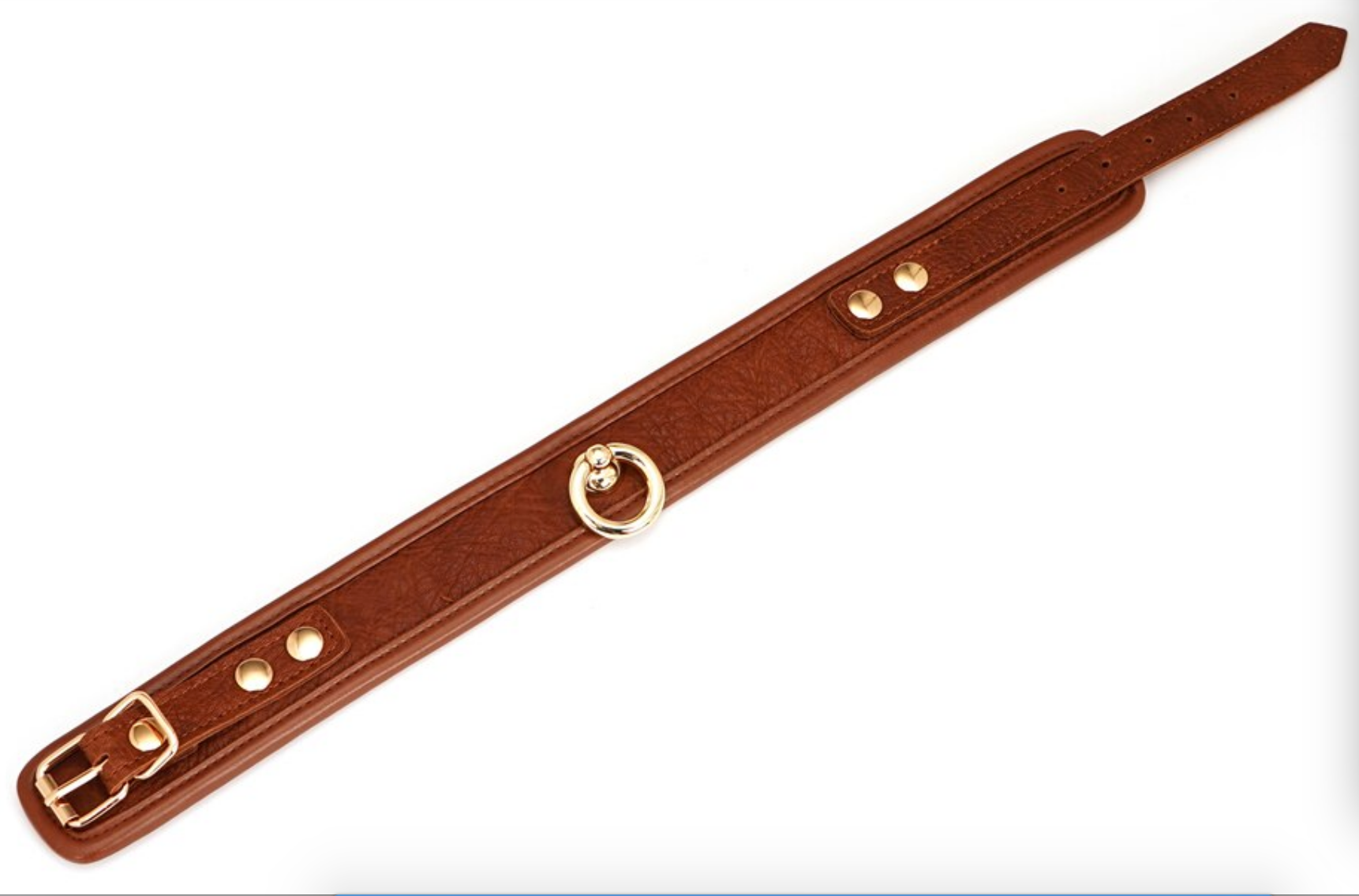 a brown bondage collar