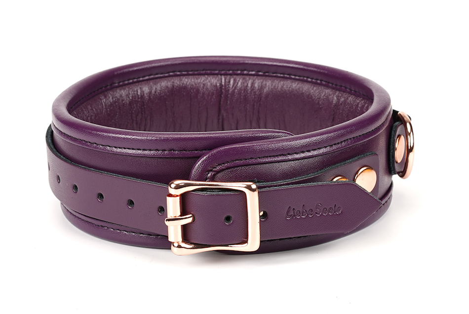 a purple Bondage Collar