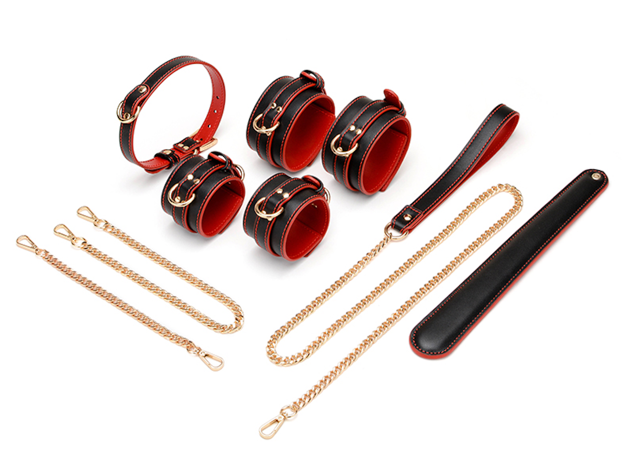 a black & red bondage starter kit