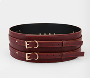 a wine leather waist cuff